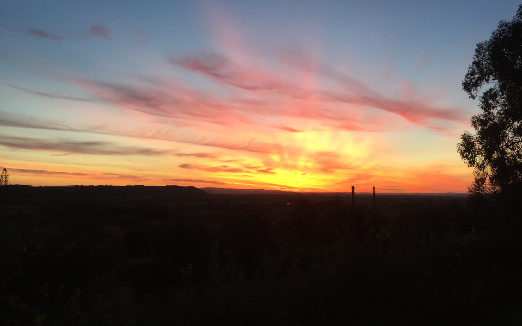 Rose Lodge View Of Somerset Sunset